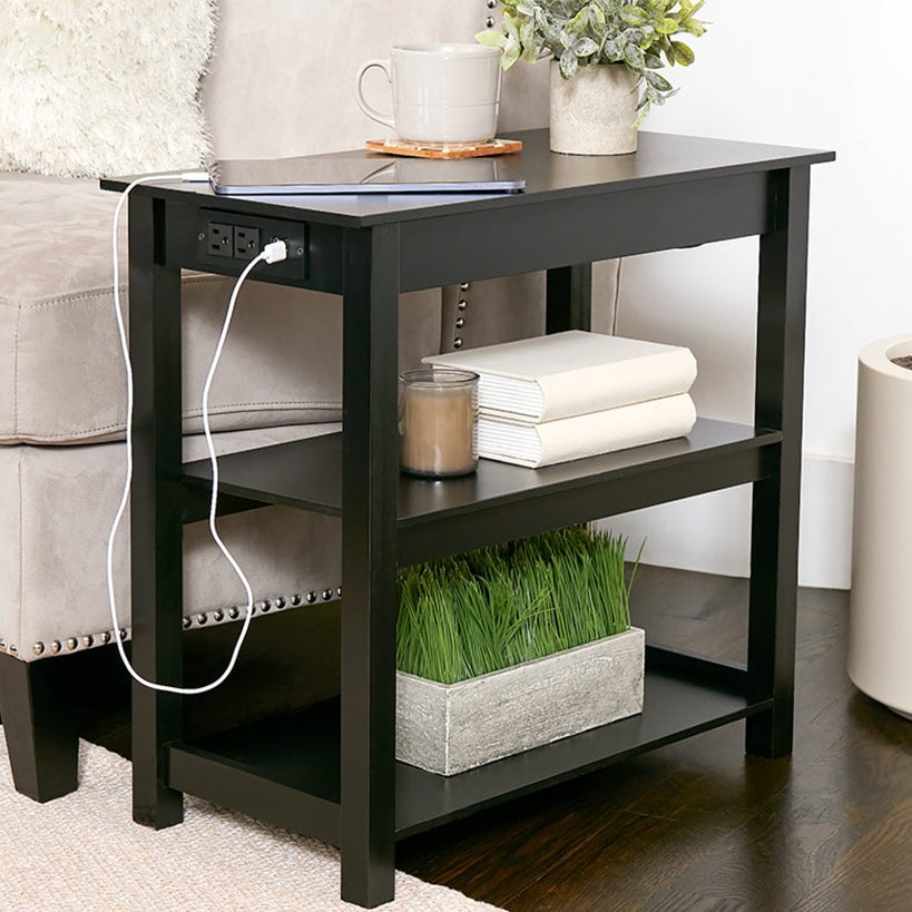 Functional Accent Table with Built in Power Outlets