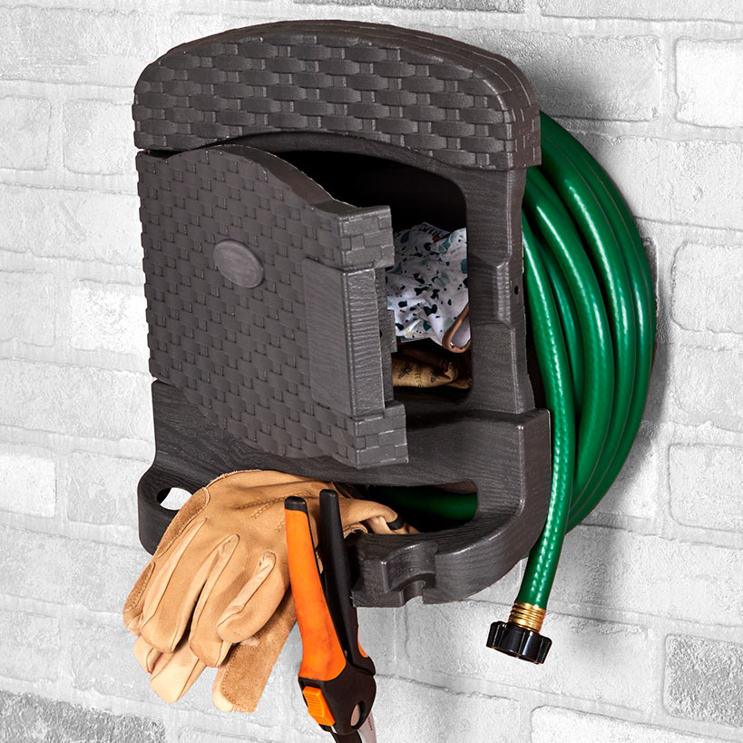 Garden Hose Reel Hanger with Storage – Durable and Functional