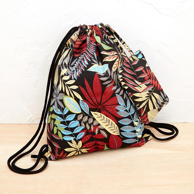 Drawstring Bag wtih Small Pouch