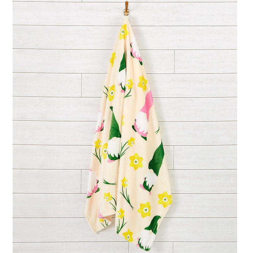 Daffodil Gnomes Plush Throw 50" x 60"