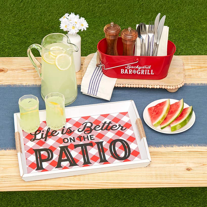 Outdoor BBQ Serving Tray or Bucket for Summer