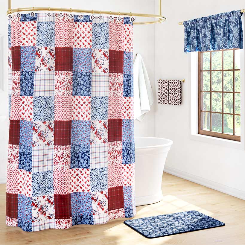 Callisi Americana Shower Curtain, Rug, Hand Towels, Valance, or Hooks
