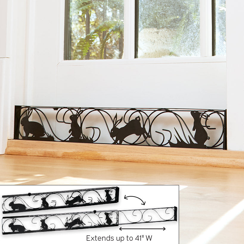 Sliding Door Lock with Decorative Bunny Design Expands 26" to 41"