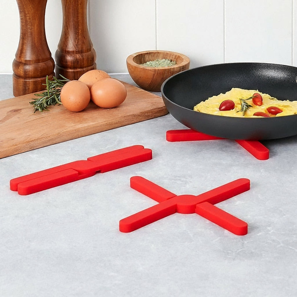 Foldable Silicone Trivet - Set of 3
