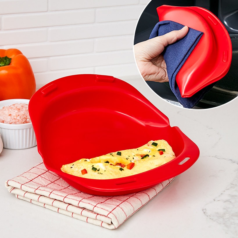 Silicone Egg Omelet Maker Red