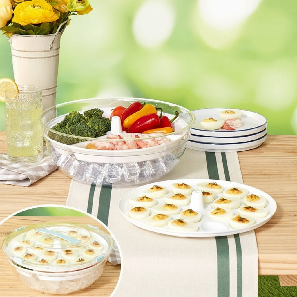 Chilled Dual Serving Tray