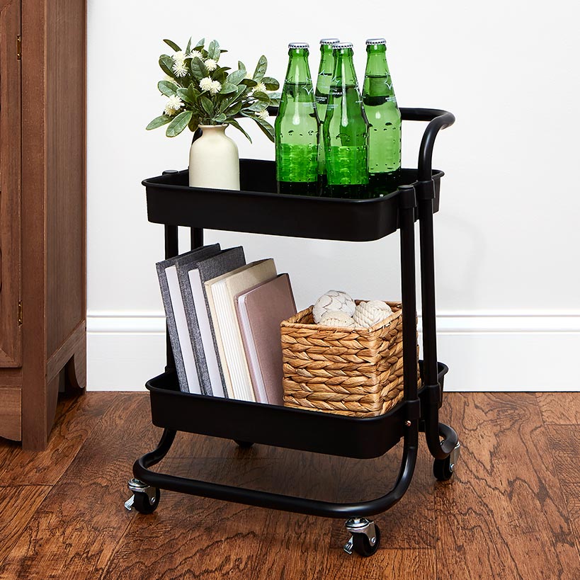 Utility Storage Cart with Wheels - Office or Kitchen