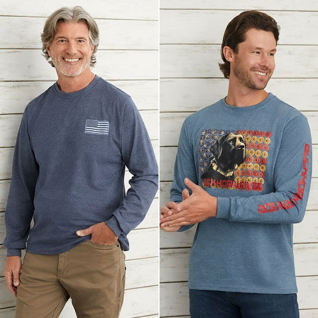 Men's Buckhorn River Americana Long Sleeve Graphic T-Shirt