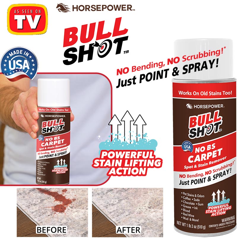 Bull Shot™ Carpet Spot And Stain-Lifting Foam Remover By Horsepower™