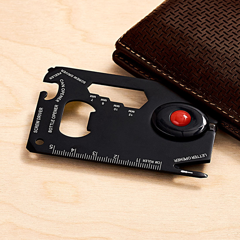 Compact LED Multifunction Stainless Steel 12 in 1 Tool
