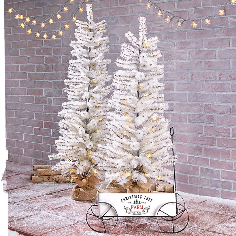 Outdoor Lighted Tinsel Tree 36 or 48 Inches