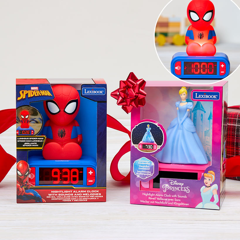 Licensed LCD Nightlight Alarm Clock With 6 Different Sounds