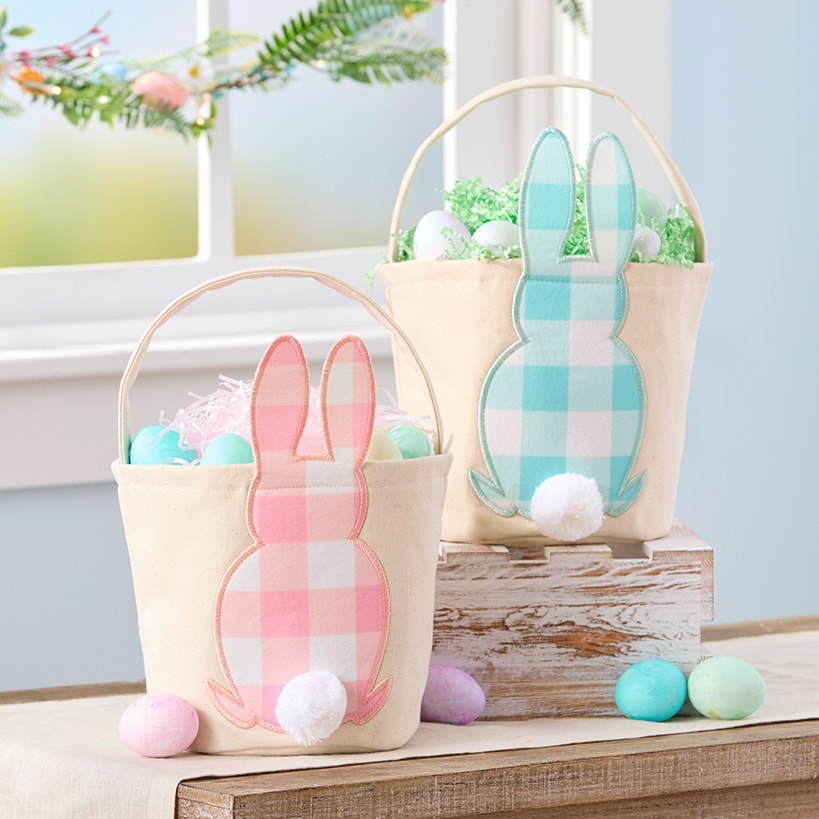 Easter Basket Bucket Bunny Fabric