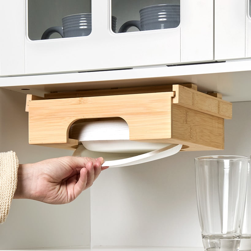 Under Cabinet Paper Plate Holder