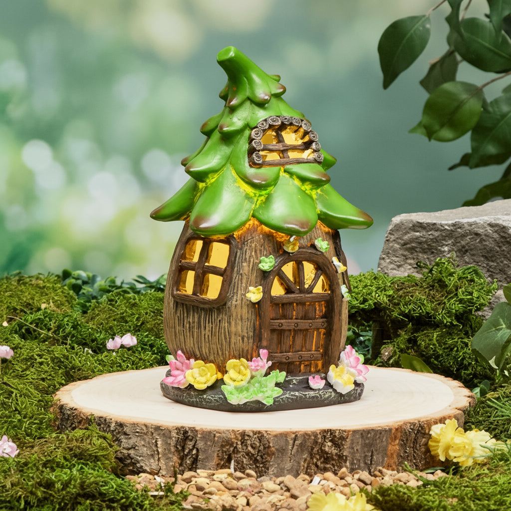 Solar Lighted Fairy House