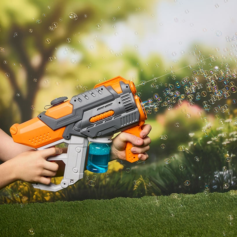 2-In-1 Water and Bubble Gun - Powerful Water Blaster and Bubble Maker