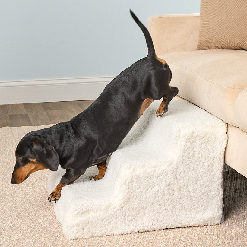 Pet Parade® Three Step Stairs Dog and Cat Easy Access To Beds Couch