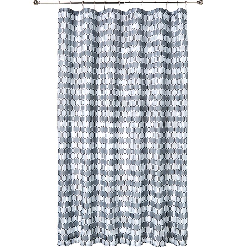 Homewear Geo Shower Curtain with Hooks