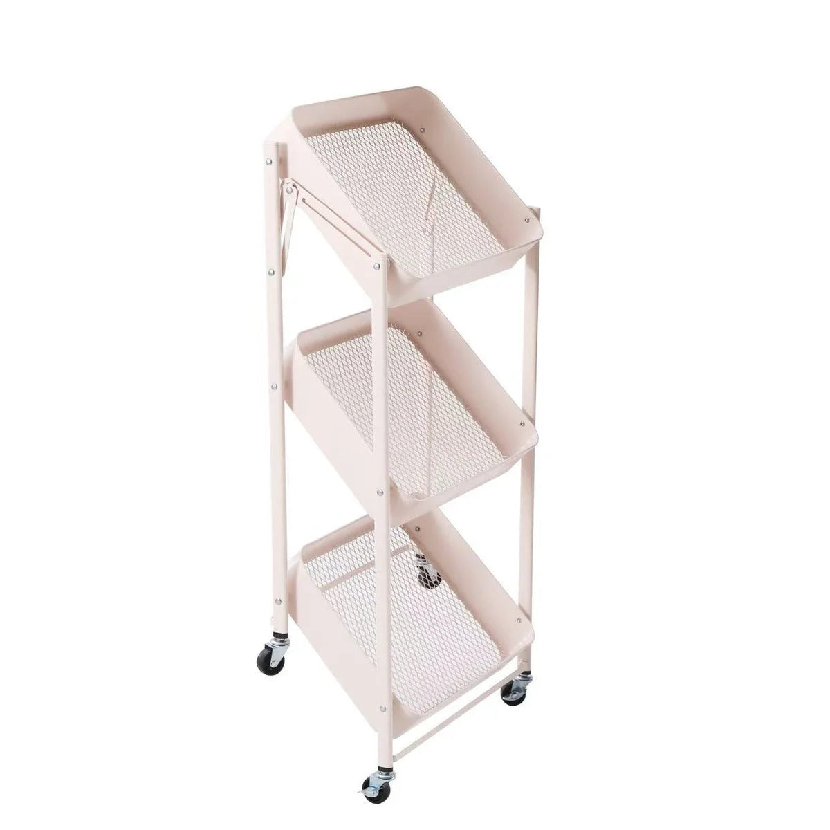 3-Tier Rolling Metal Storage Organizer Mobile Utility Cart