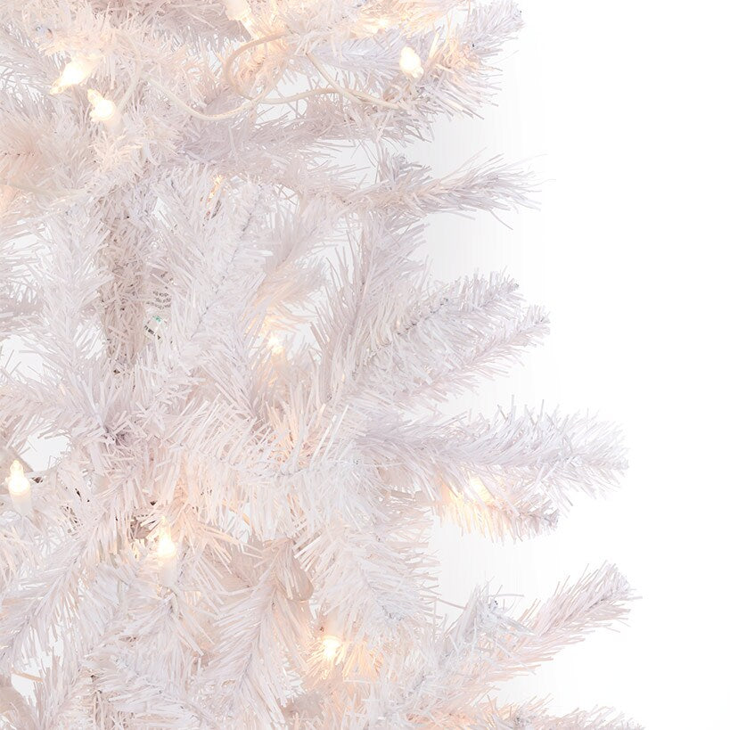Prelit Slim Christmas Tree - 7 Ft