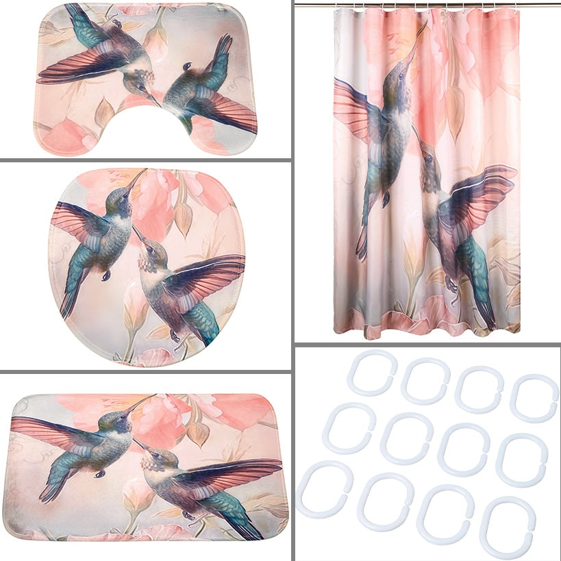 16-Pc Hummingbird Bath Set