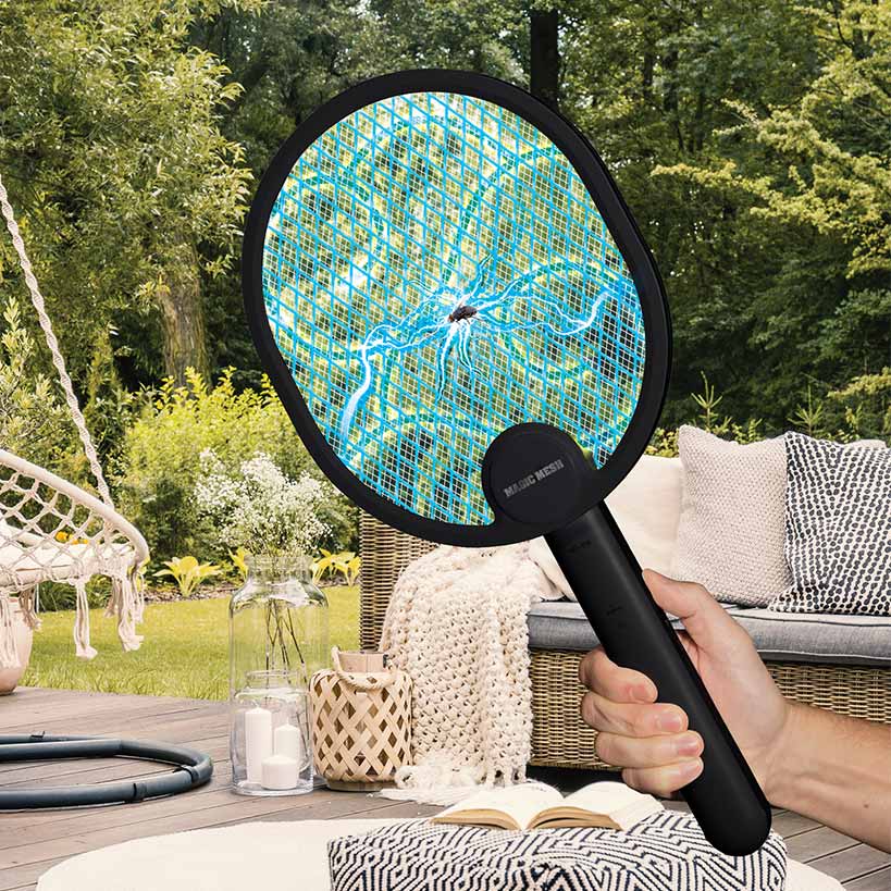 Magic Mesh™ 2-in-1 Bug Zapper And Swatter - Rechargeable and Foldable