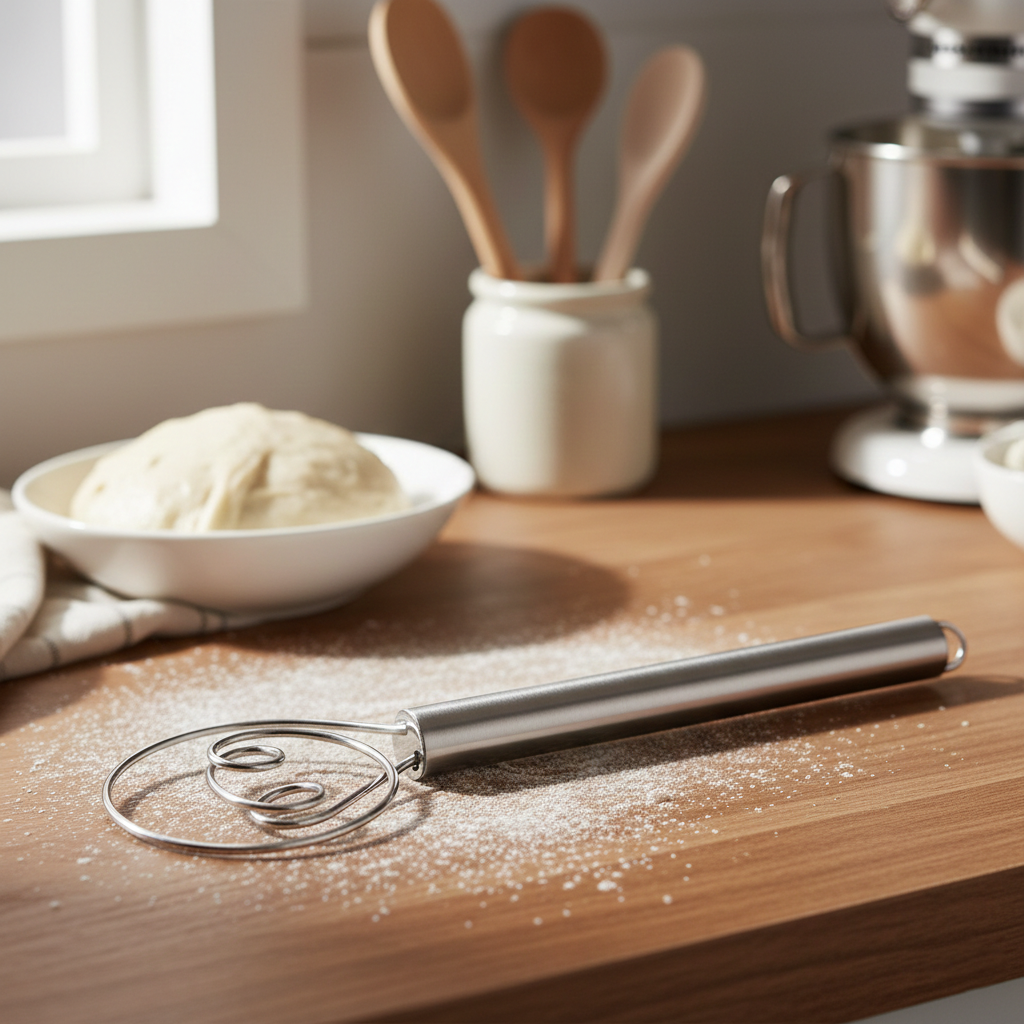 Stainless Steel Dough Whisk 12"