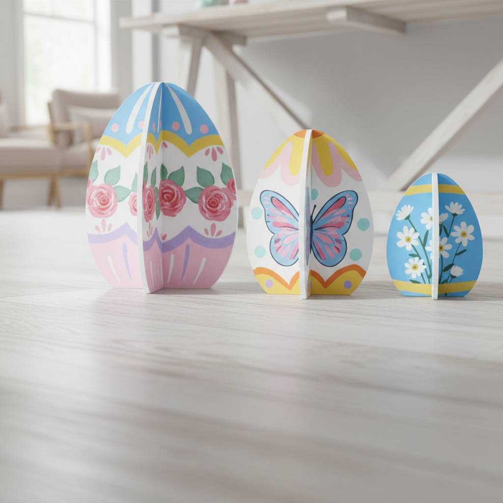 Easter Painted Egg Trio