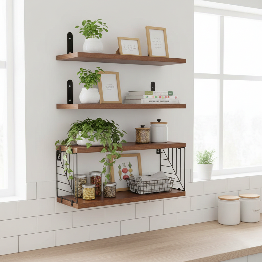 Floating Wall Shelves Set of 3