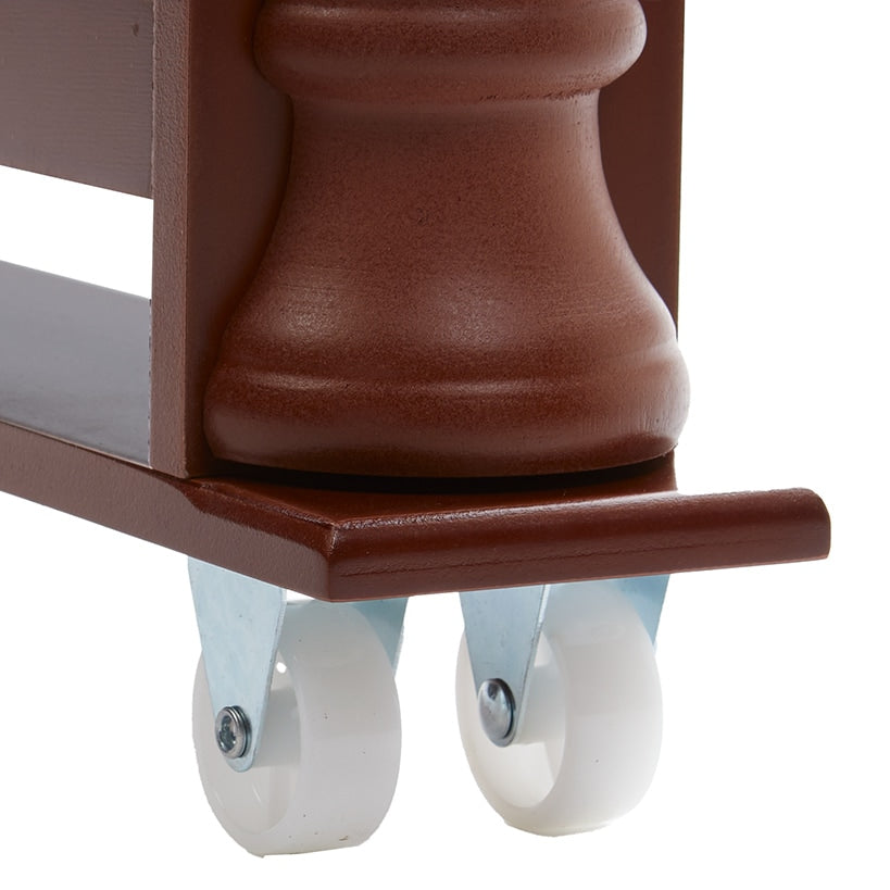 Slim Wooden Spice Rack Cabinet with Wheels - Walnut, White, Black