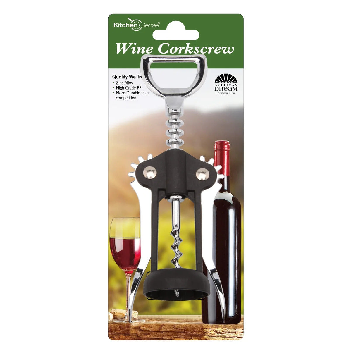 Black Wing Corkscrew Wine Opener