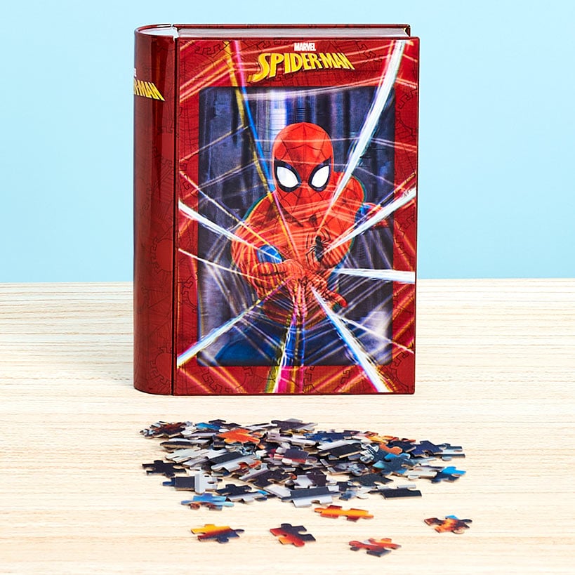 Spider-Man or Mandalorian Licensed 300-Pc. Puzzle in Book Tin#select-puzzle_spider-man