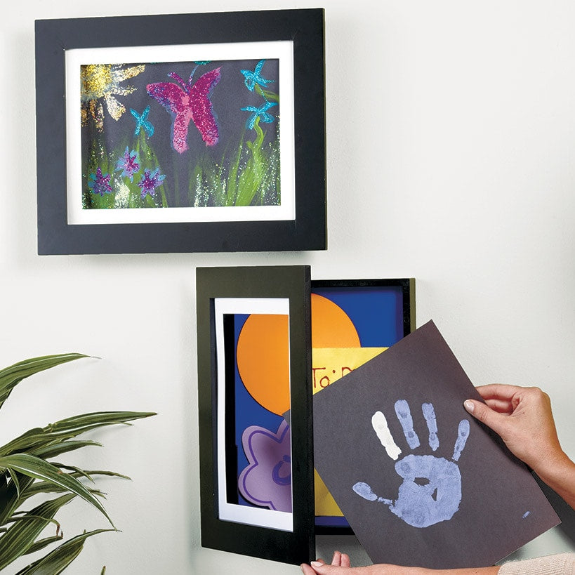 Interchangeable Artwork Frame With Storage 5" x 7", 8.5" x 11", 9" x 12"