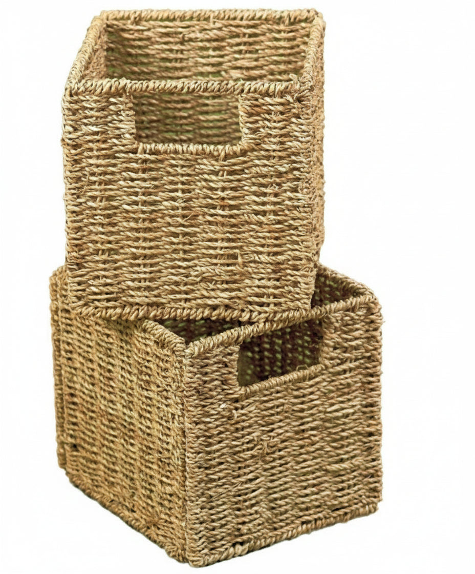 Narrow Storage Tower with 6 Shelves or Set of 2 Wicker Baskets