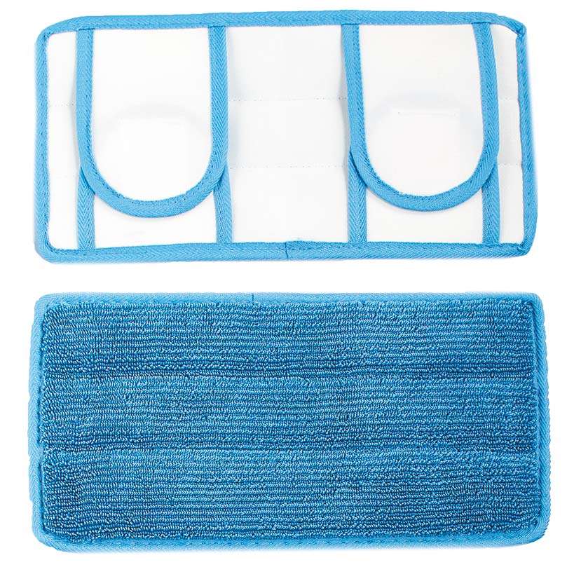 Reusable Cleaning Microfiber Mop Pad Dirt Debris Pet Hair Set of 2