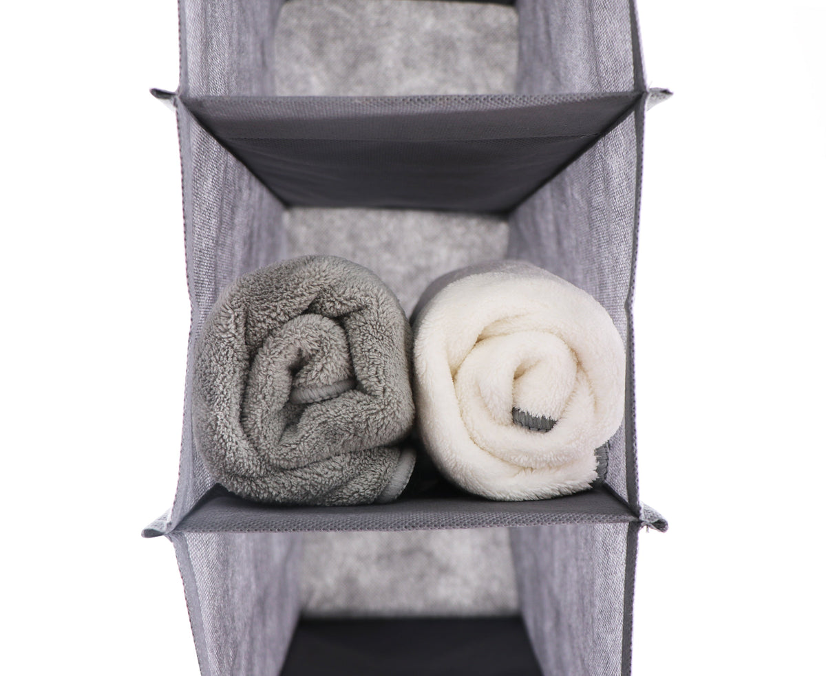 J&V TEXTILES Hanging Closet Organizer, 6-Shelf 10-Shelf Closet Hanging Storage Shelves