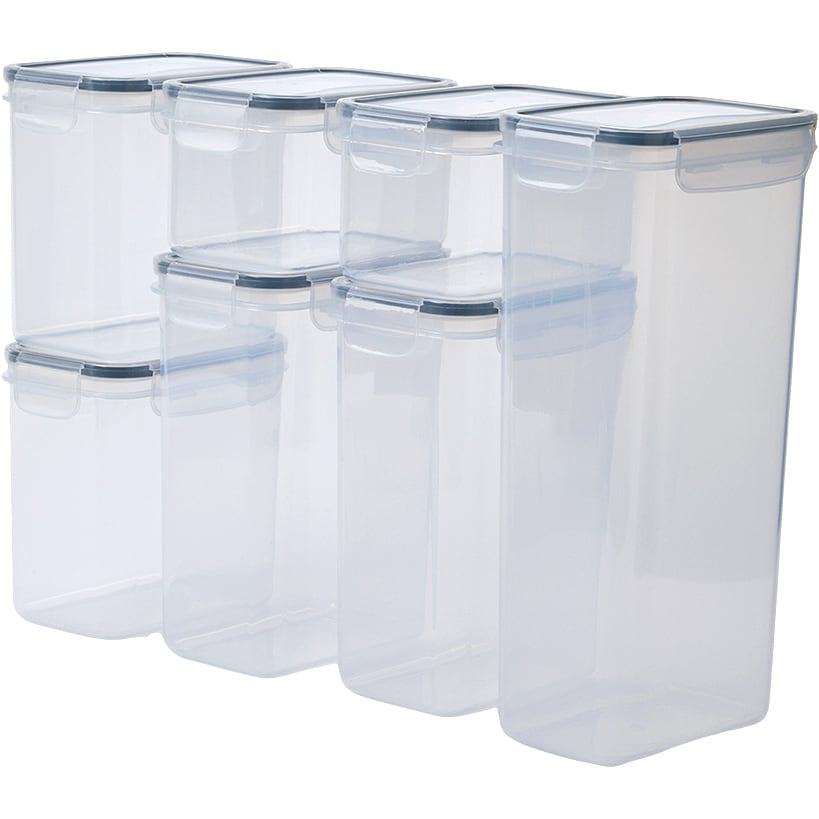 Pantry Food Storage Containers with Labels – Set of 7