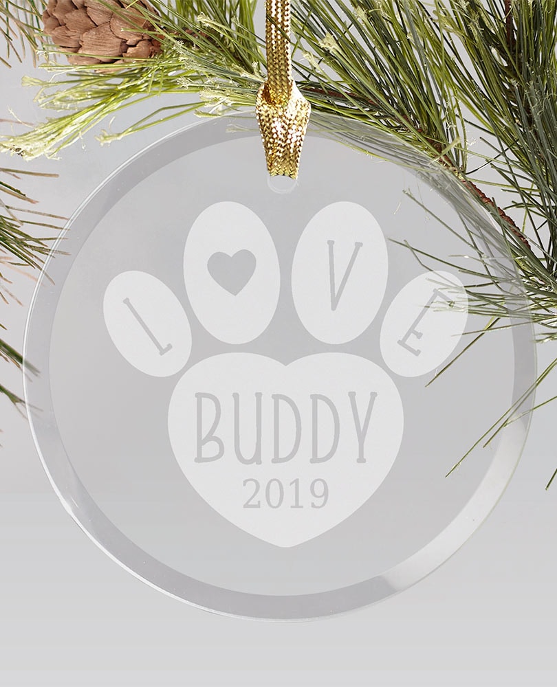 Personalized Glass Christmas Ornament