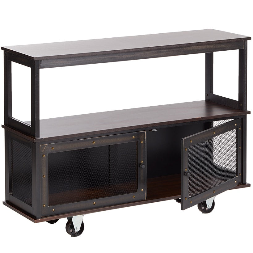 Industrial Rolling Buffet Serving Cart - Kitchen or Bar#select-color_black