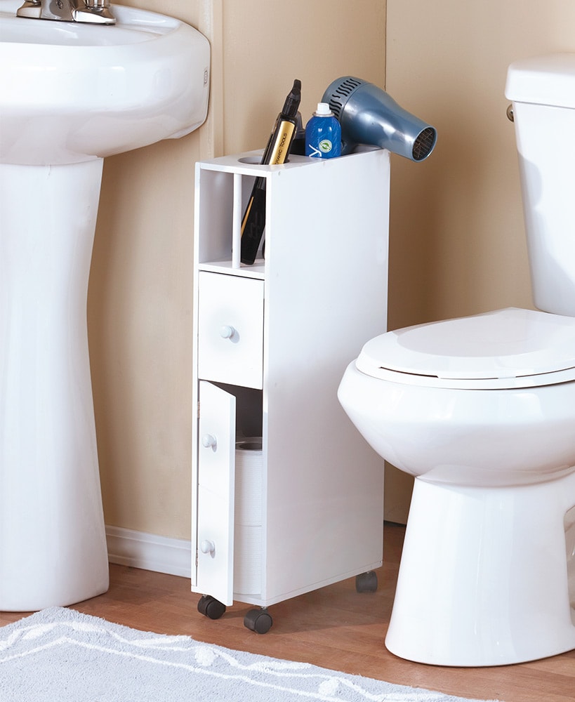 Bathroom Storage Cart with 2 Drawers and Wheels