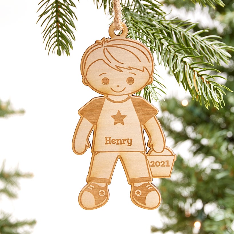 Personalized Christmas Siblings Ornament