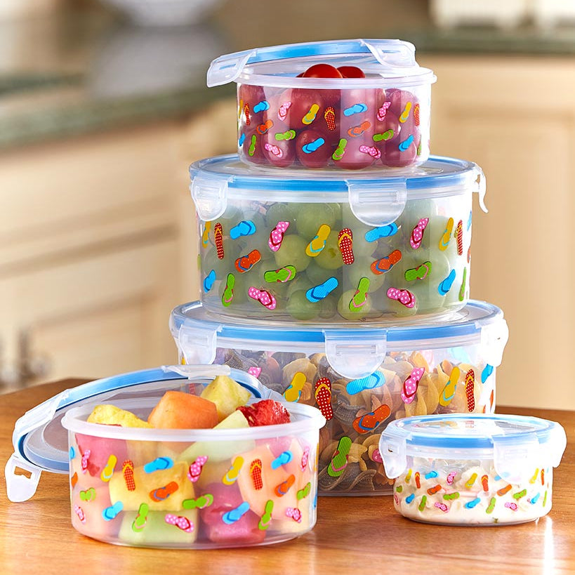 10-Pc. Printed Storage Containers