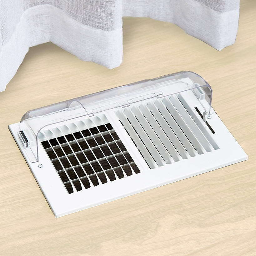 Unbreakable Plastic Floor Heat/Air Deflector Extends 10" to 14 1/2"