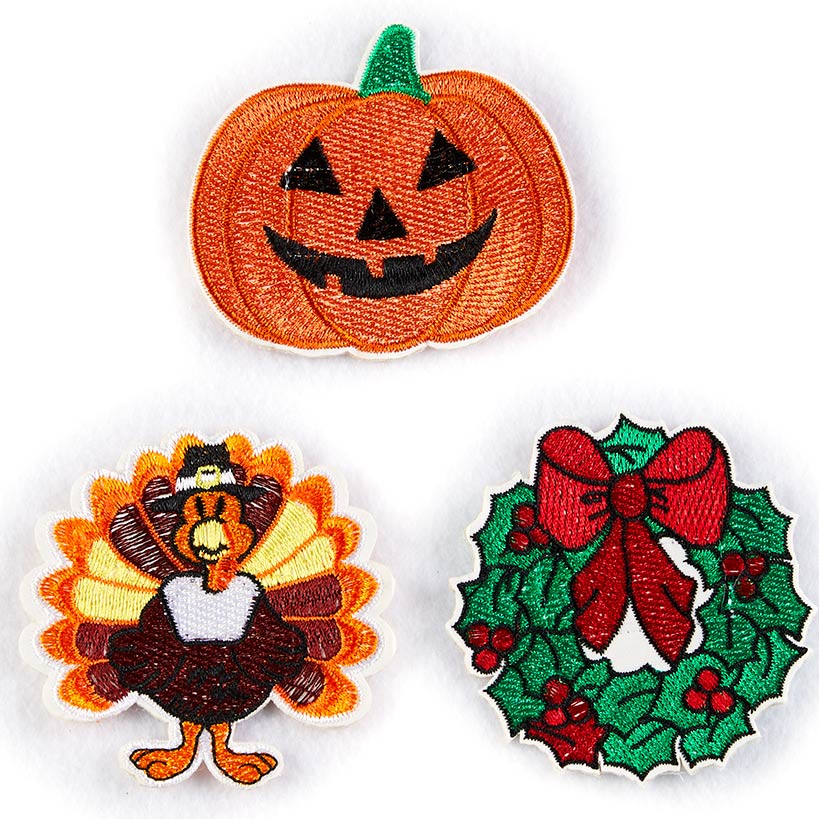 Women's Holiday Top with Interchangeable Patches