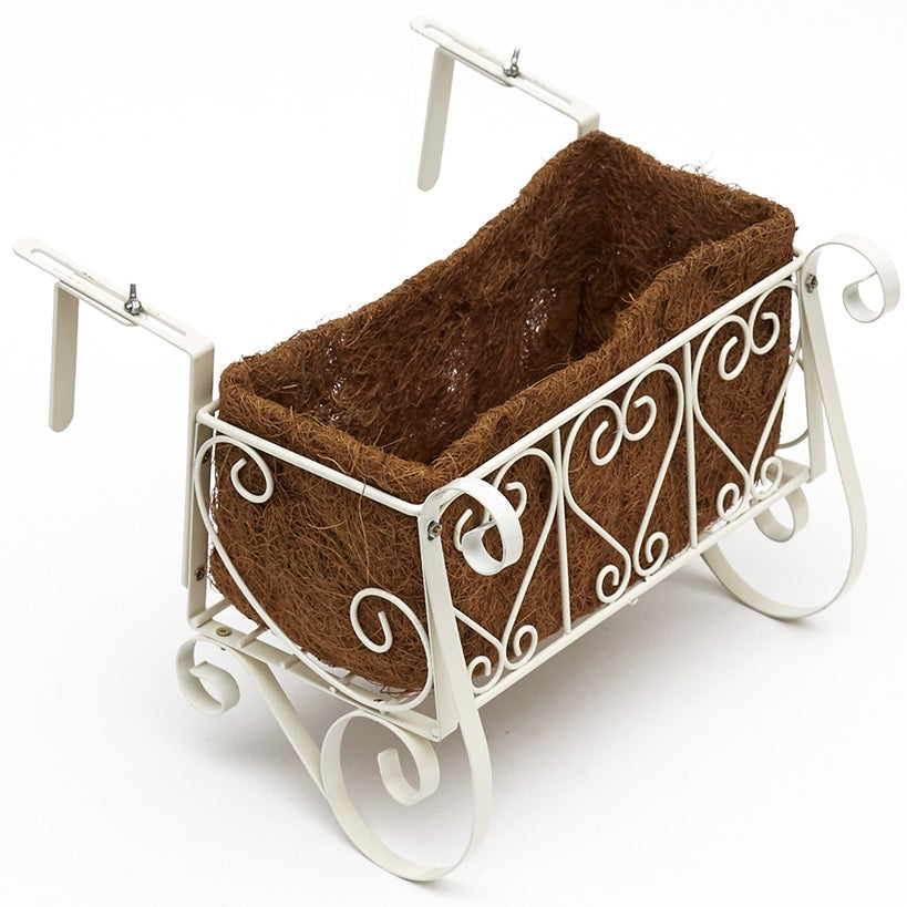 Decorative Fence and Rail Planters for Outdoor Flowers