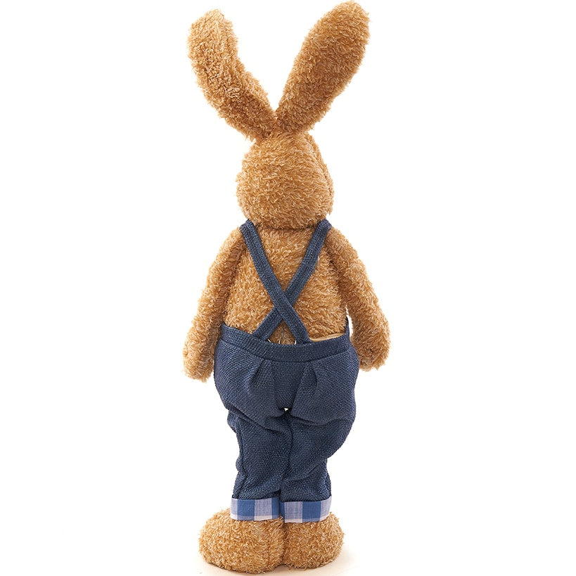 Easter Country Bunnies With Lighted Ears Or Blue Carrot Garland