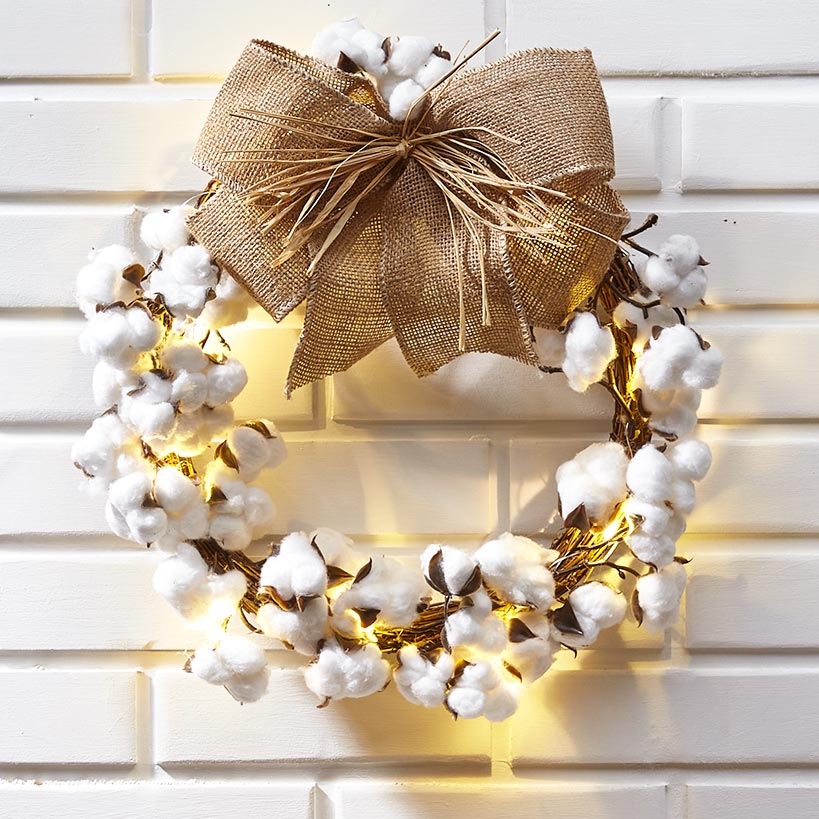 Country Cotton Boll Decor#select-item_wreath