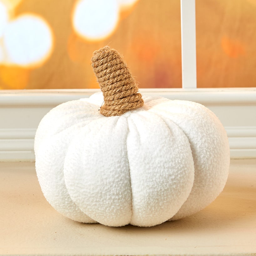Sherpa Pumpkin-Shaped or Embroidered Autumn Accent Pillow