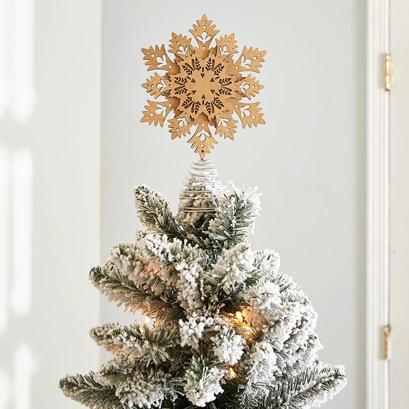 Winter Woodland Snowflake Tree Topper#select-item_snowflake-tree-topper