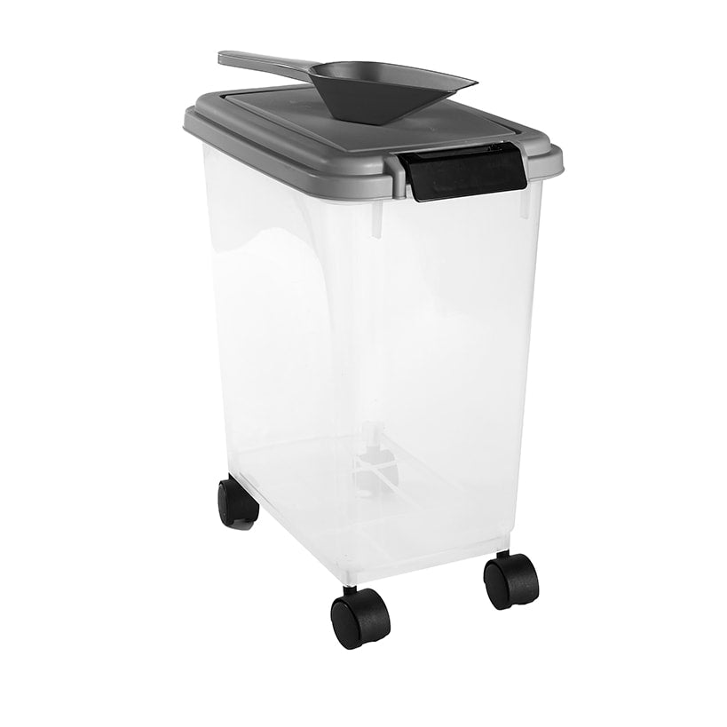 Pet Food Storage - Airtight Container with Wheels and Scoop Included